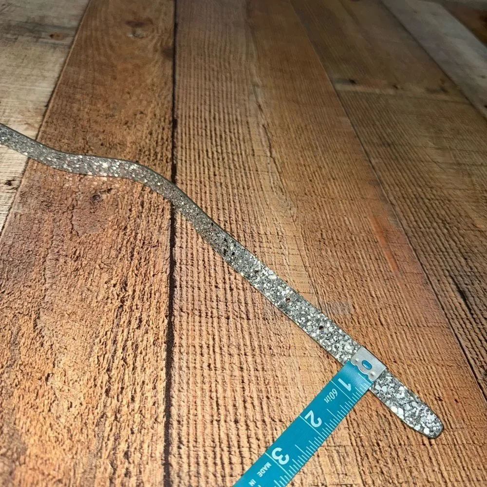 J.Crew silver glitter skinny belt - Picture 6 of 7